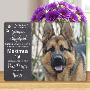 Plaque Photo Mémorial du chien de compagnie Berger Allemand