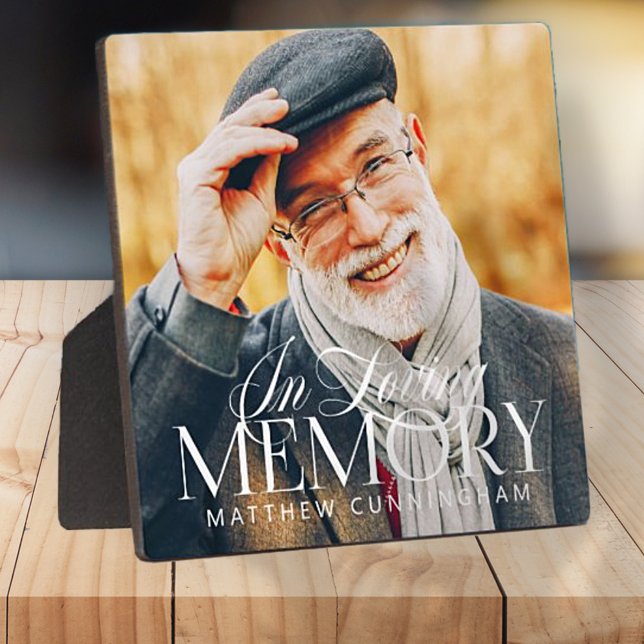 Plaque Photo Mémorial Mémoire Aimante Simple Photo Moderne (Créateur téléchargé)