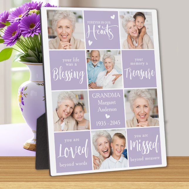 Plaque Photo Memorial Modern 6 Photo Collage Famille Souvenir (Créateur téléchargé)