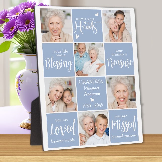 Plaque Photo Mémorial moderne Famille personnalisée Multiphoto (Créateur téléchargé)