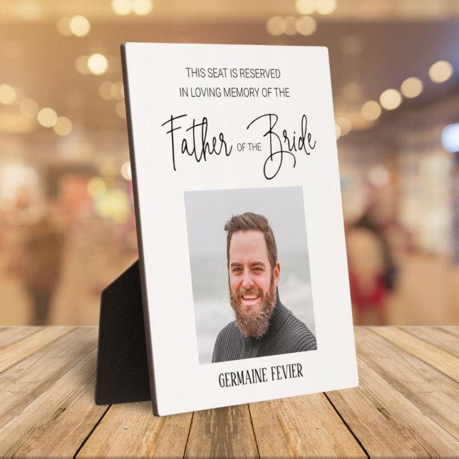 Plaque Photo Mémorial Père de la Mariée Photo Sauvez un Mariage (Créateur téléchargé)