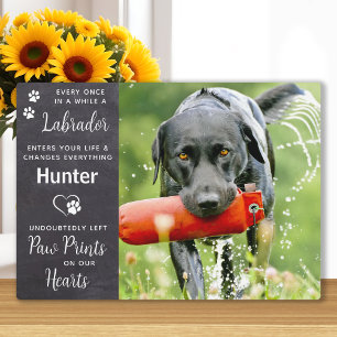 Plaque Photo Mémorial personnalisé pour chien Labrador Retrieve
