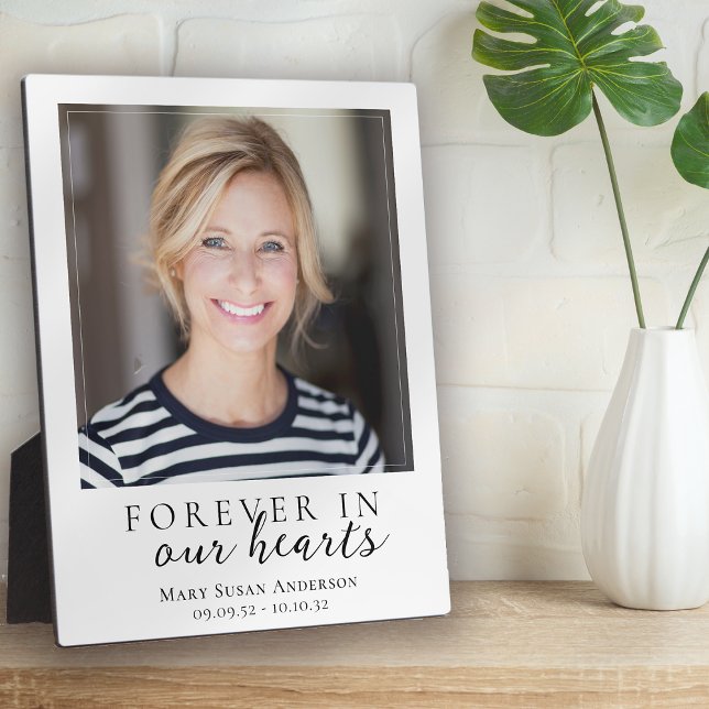 Plaque Photo Mémorial Photo À Jamais Dans Nos Cœurs (Créateur téléchargé)