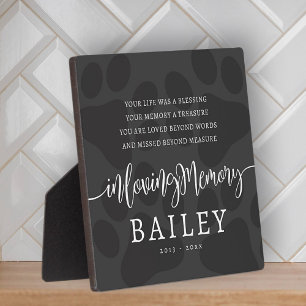 Plaque Photo Mémorial pour animaux de compagnie Moderne Élégant