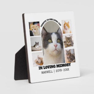 Plaque Photo Mémorial pour chat 7 modèle de collage de photos H
