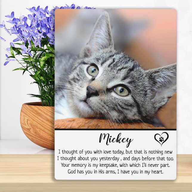 Plaque Photo Mémorial pour chat - Cadeau souvenir de perte d'an (Créateur téléchargé)