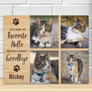 Plaque Photo Mémorial pour chat Objet-souvenir de perte d'anima