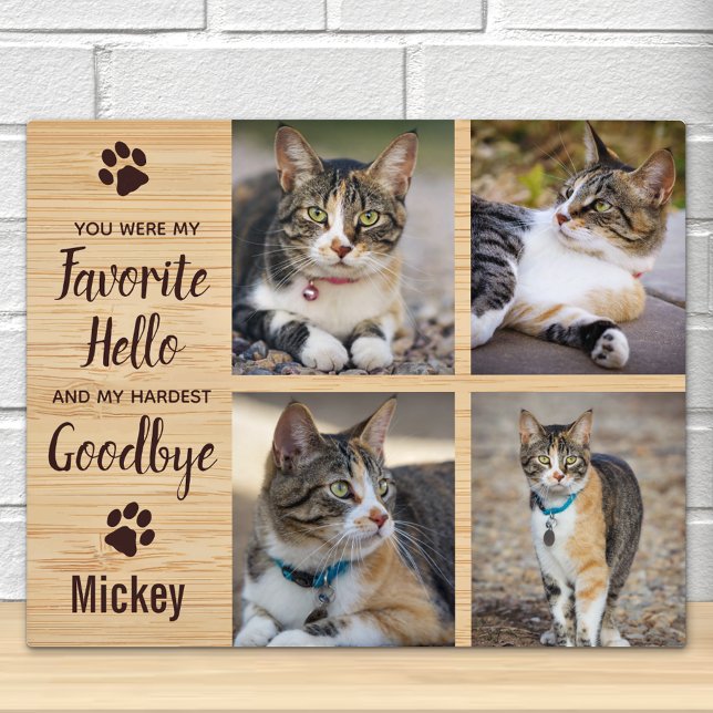 Plaque Photo Mémorial pour chat Objet-souvenir de perte d'anima (Créateur téléchargé)
