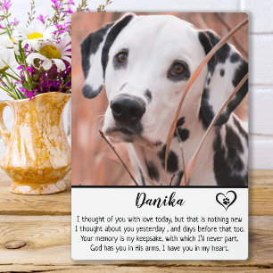 Plaque Photo Mémorial pour chien - Cadeau souvenir de perte d'a