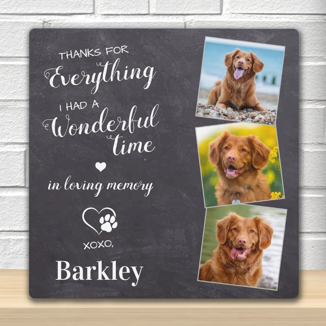 Plaque Photo Mémorial pour chien de compagnie - Don de perte po (Créateur téléchargé)