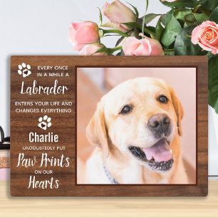 Plaque Photo Mémorial pour chien Labrador Retriever en bois rus