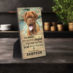 Plaque Photo Mémorial rustique pour animaux de compagnie de pay