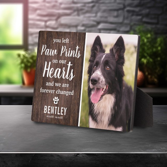 Plaque Photo Mémorial rustique pour animaux de compagnie | Souv (Créateur téléchargé)