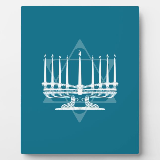 Plaque Photo Menorah et étoile IV (Devant)