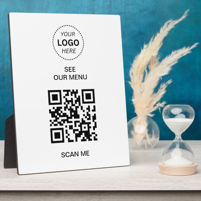 Plaque Photo Menu Code QR | Créez votre propre contact moderne (Côté)