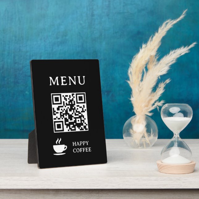 Plaque Photo Menu QR Code Restaurant | 5" x 7" (Côté)