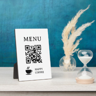 Plaque Photo Menu QR Code Restaurant 5" x 7"