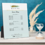 Plaque Photo menu spa tendance or bleu beauté<br><div class="desc">Un logo tendance avec des couleurs personnalisées et un texte élégant.</div>
