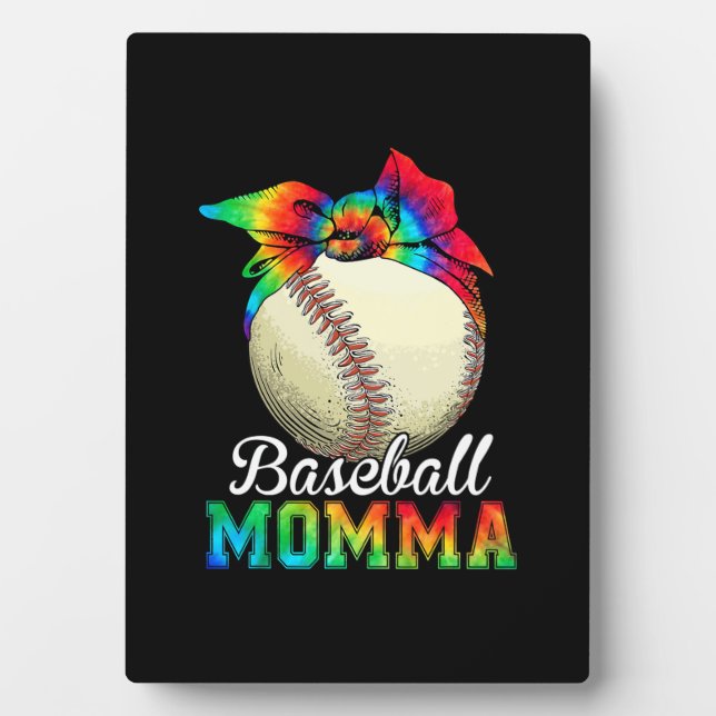 Plaque Photo Mère Art Baseball Momma Anniversaire (Devant)