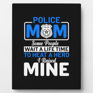 Plaque Photo Mère Art Fière Police Maman