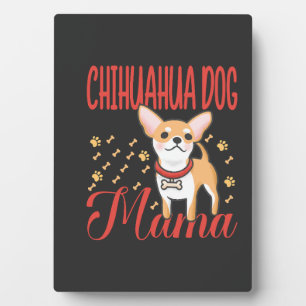 Plaque Photo Mère de chien chihuahua femme