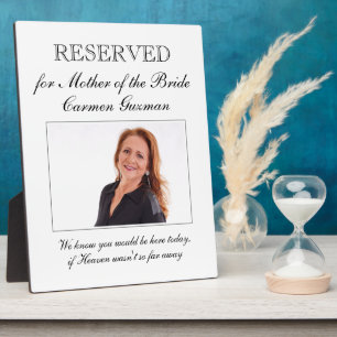 Plaque Photo Mère de la mariée Mariage de la chaire de la Maire