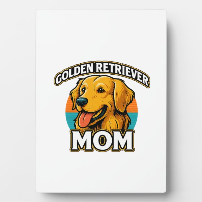 Plaque Photo Mère Golden Retriever � Conception de amateur de c (Devant)