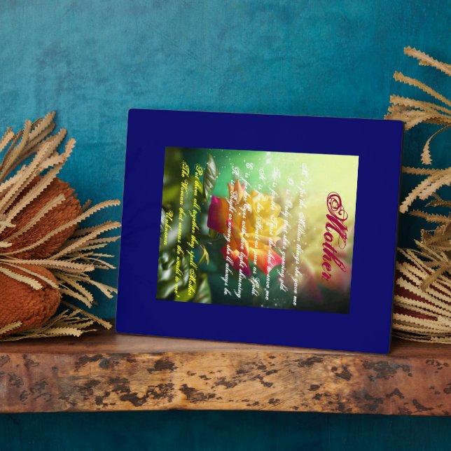 Plaque Photo Mère M est pour Million de choses qu'elle m'a donn (Côté)