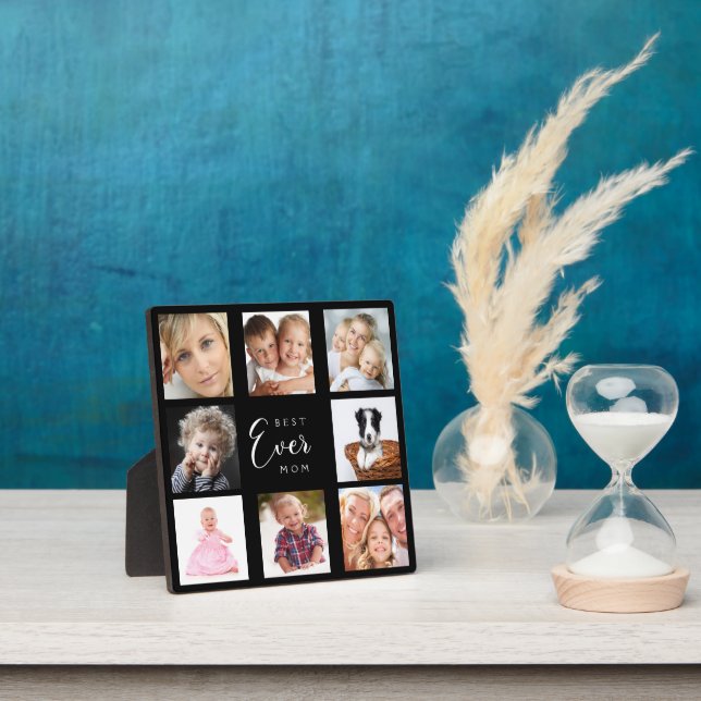 Plaque Photo Mère maman photo collage noir blanc (Insitu)