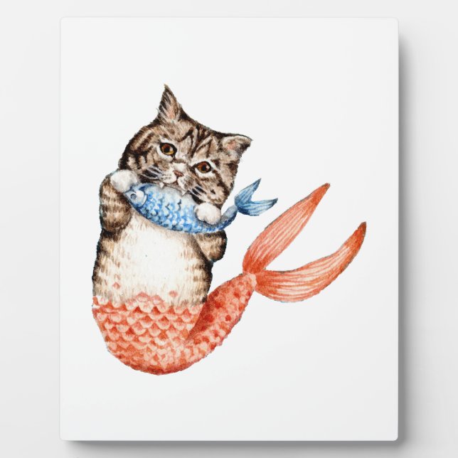 Plaque Photo Mermaid Chat Purmaid (Devant)