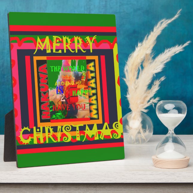 Plaque Photo Merry Christmas The world around me is happy to ha (Côté)