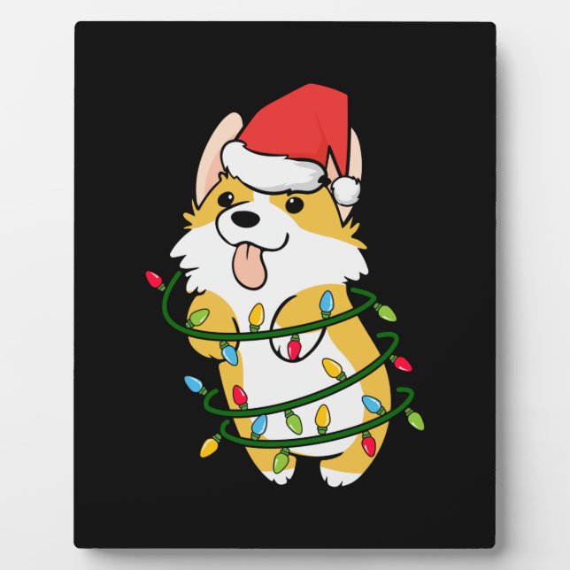 Plaque Photo Merry Xmas Corgi (Devant)