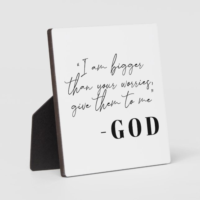 Plaque Photo Message de Dieu signe chrétien (Recto)