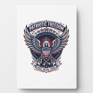 Plaque Photo Metal Ailes Patriotiques Musique Patriotique Rock