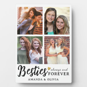 Plaque Photo Mete Besties Forever Custom Name 4 Photo Collage