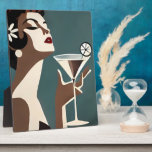 Plaque Photo Mid Century Modern Art The Martini DIva<br><div class="desc">Welcome to my Mid Century Fantasy World! Designs in this store are born of growing up in a Mid Century home complete with Martini loving parents.  Break out the cocktails.  Merging fact with fantasy within Mid Century Modern,  Jazz,  Retro Futuristic,  Atomic and Space Age Designs.</div>