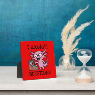 Plaque Photo Mignon Je me pose des questions de axolotl aztéque
