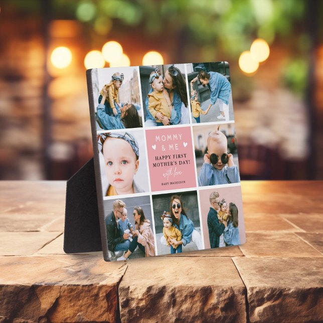 Plaque Photo Mignon 'Mommy & Me' Photo Collage 1ère Fête des Mè (Créateur téléchargé)