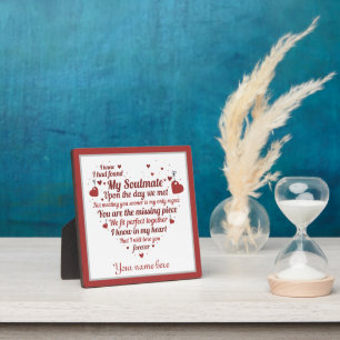 Plaque Photo mignon mot art amour poème ajouter nom