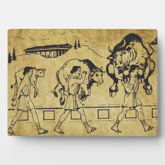 Plaque Photo Milo de Croton et la Bull - Gym Motivational (Devant)