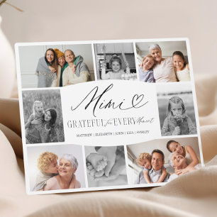 Plaque Photo Mimi Grateful for Every Moment Photo Collage