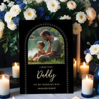 Plaque Photo Minimalist Elegant Wedding Photo Tribute Memorial 