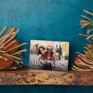 Plaque Photo Minuscules et jeunes mariés modernes Mme et Mme Co