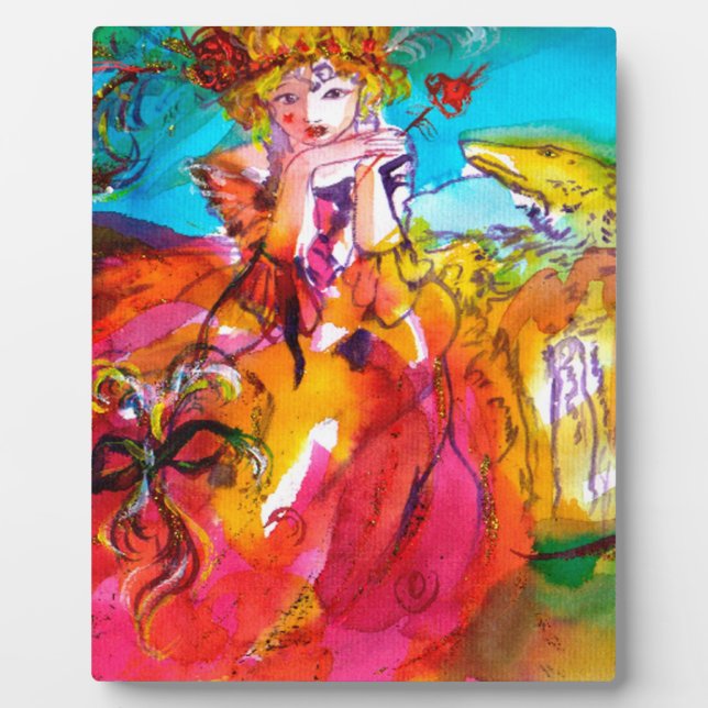 Plaque Photo MIRANDOLINA / Masques de Carnaval vénitien (Devant)