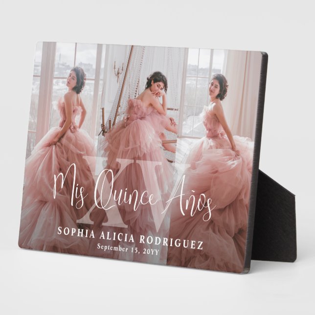 Plaque Photo Mis XV Años Quinceañera 3 Photo Collage Birthday (Côté)