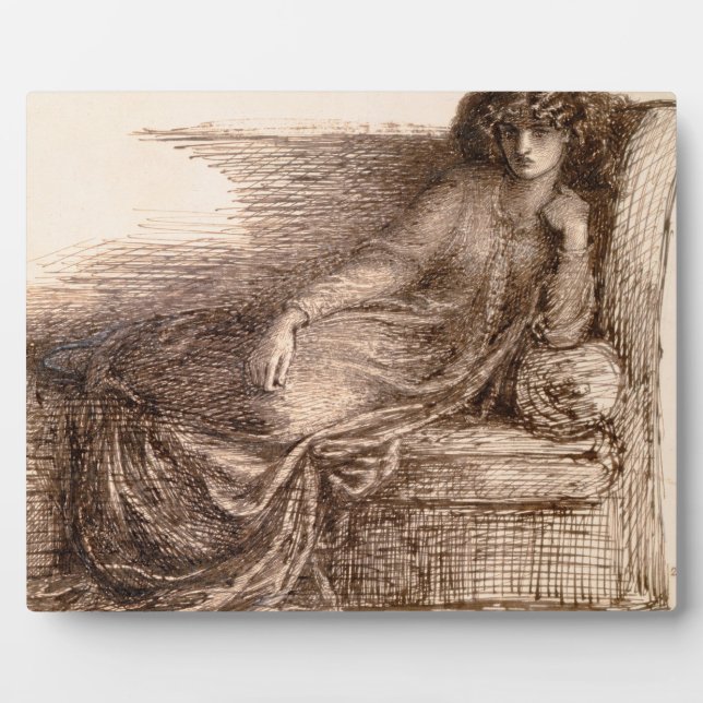 Plaque Photo Mme Jane Morris Reclining on Sofa (Devant)