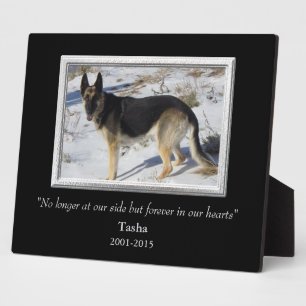Plaque Photo Modèle de mémorial pour animaux de compagnie avec