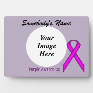 Plaque Photo Modèle de ruban standard violet par Kenneth Yoncic