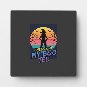 Plaque Photo Modèle de T-shirt Halloween Check Out My Boo_1