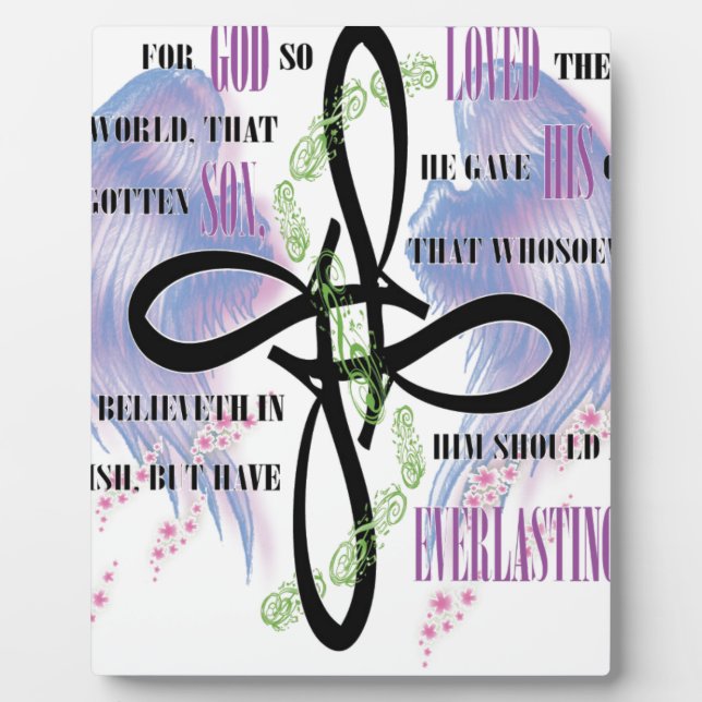 Plaque Photo Modèle de tatouage John 3:16 (Devant)